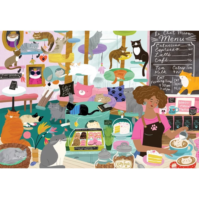 Pieces & Peace 1000 db-os puzzle - My Happy Place is in the Cat Café (0171)