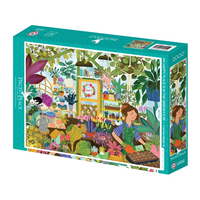 Pieces & Peace 0169 - My Happy Place is in the Greenhouse - 2000 db-os puzzle
