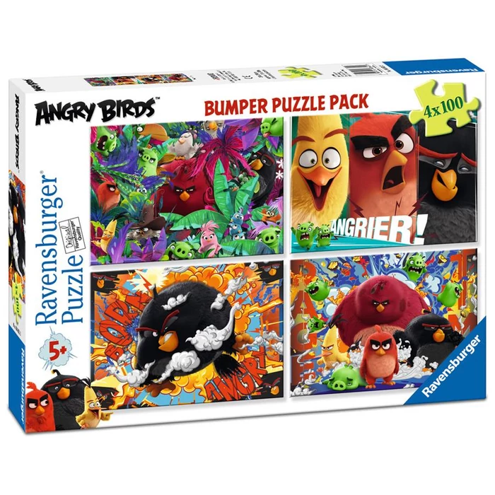 Ravensburger 06862 - Angry Birds - 4 x 100 db-os puzzle