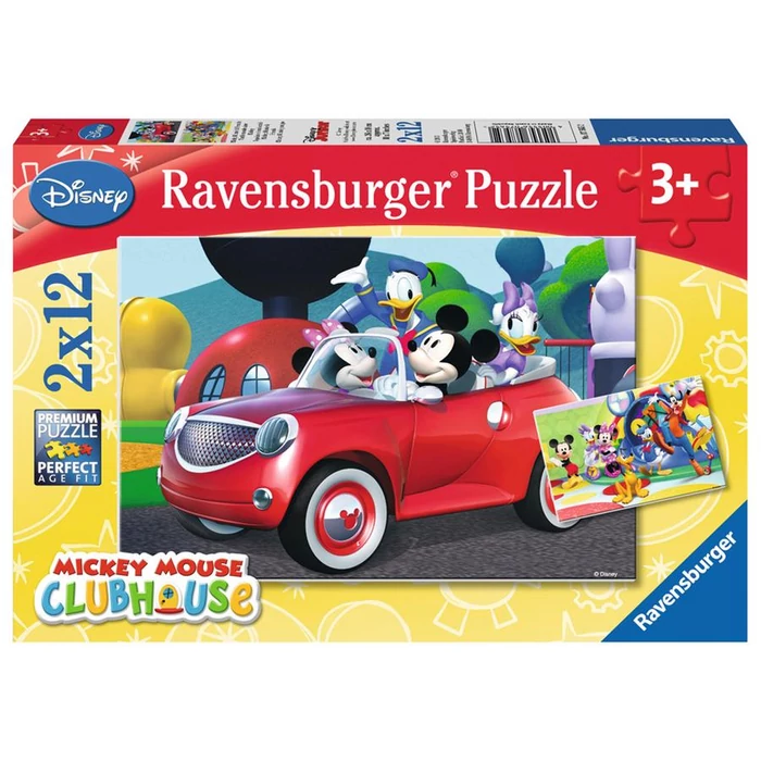 Ravensburger 07565 - Mickey, Minnie és a barátok - 2 x 12 db-os puzzle