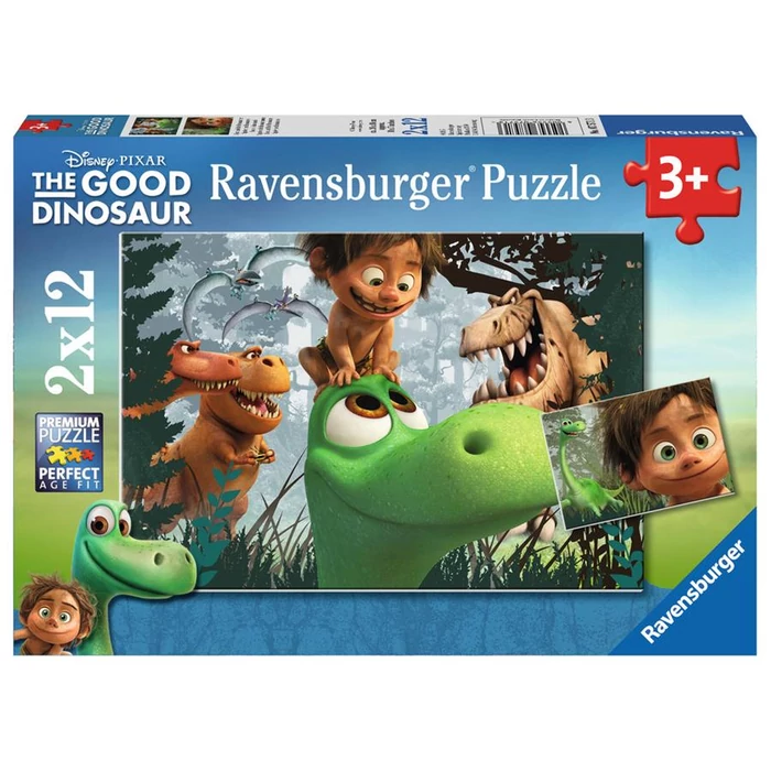 Ravensburger 07571 - Dínó tesó - 2 x 12 db-os puzzle