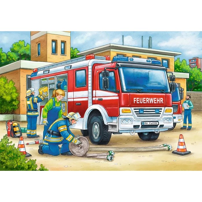 Ravensburger 07574 - Rendőrök és tűzoltók - 2 x 12 db-os puzzle