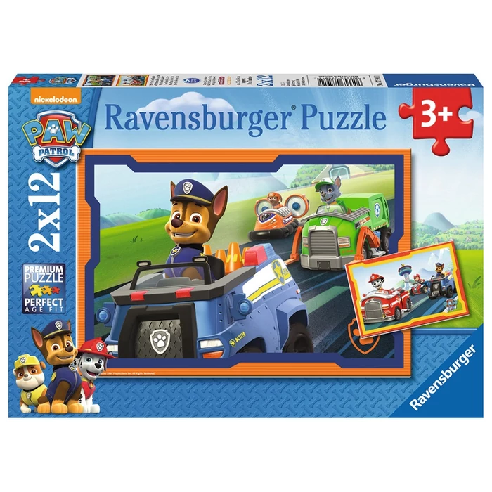 Ravensburger 07591 - Mancs őrjárat -  2 x 12 db-os puzzle