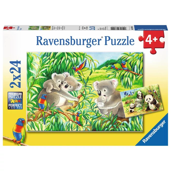 Ravensburger 07820 - Koalák és pandák - 2 x 24 db-os puzzle