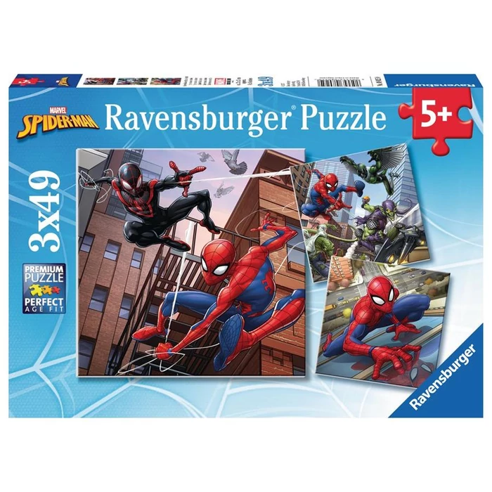 Ravensburger 08025 - Pókember kalandjai - 3 x 49 db-os puzzle