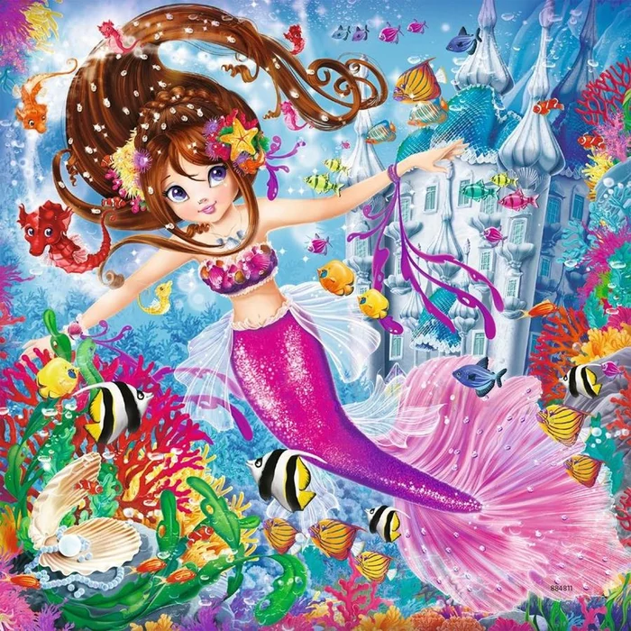 Ravensburger 3 x 49 db-os puzzle - Sellő és a tenger (08063)