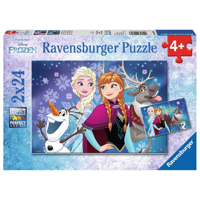 Ravensburger 09074 - Jégvarázs - Északi fény - 2 x 24 db-os puzzle