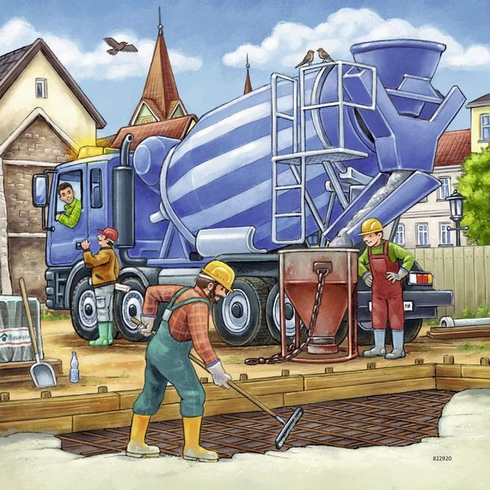 Ravensburger 09226 - Munkagépek az építkezésen - 3 x 49 db-os puzzle
