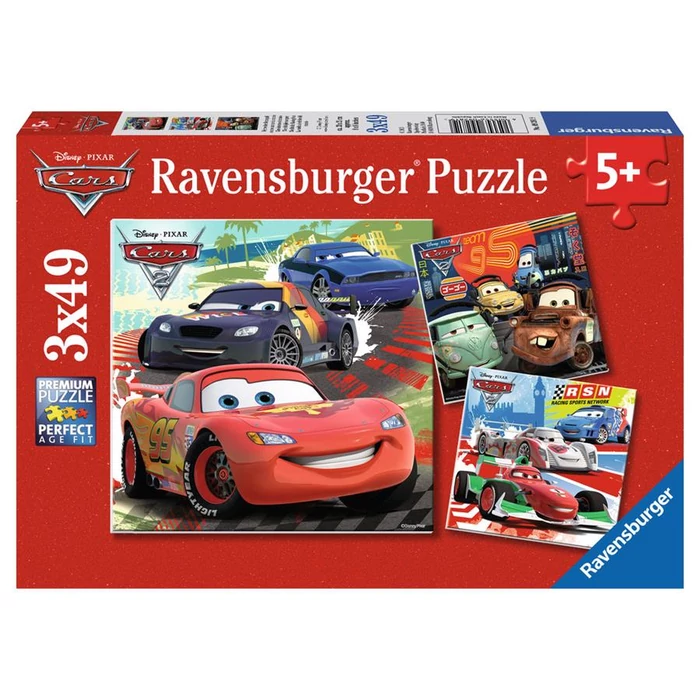 Ravensburger 09281 - Verdák 2 - Világkörüli verseny - 3 x 49 db-os puzzle