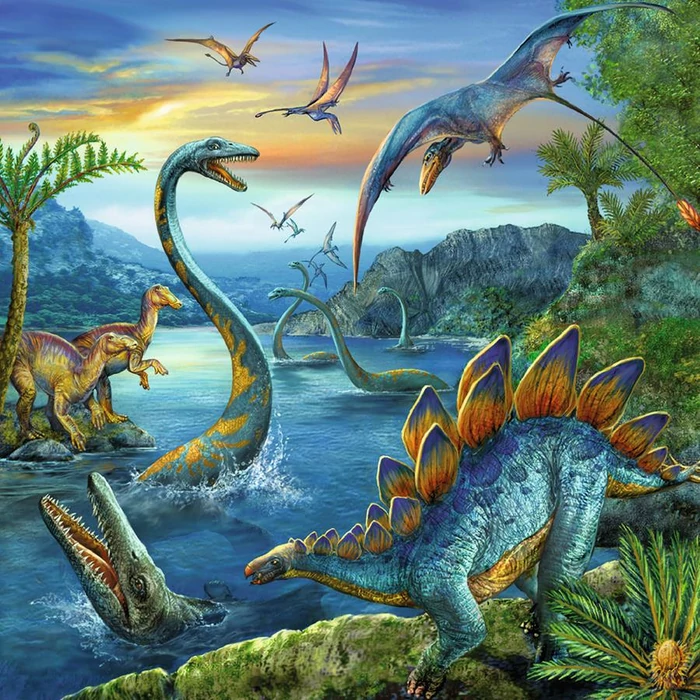 Ravensburger 09317 - Dinoszauruszok - 3 x 49 db-os puzzle