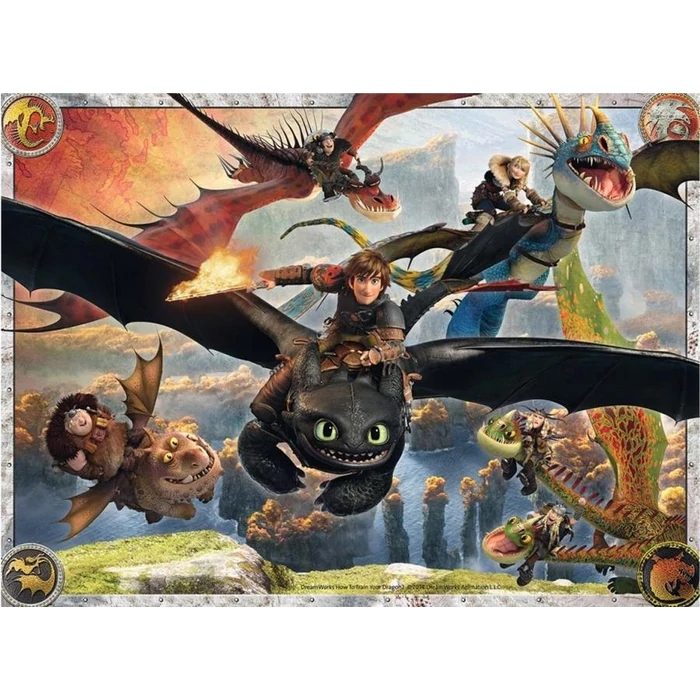 Ravensburger 10015 - Így neveld a sárkányodat - 150 db-os XXL puzzle