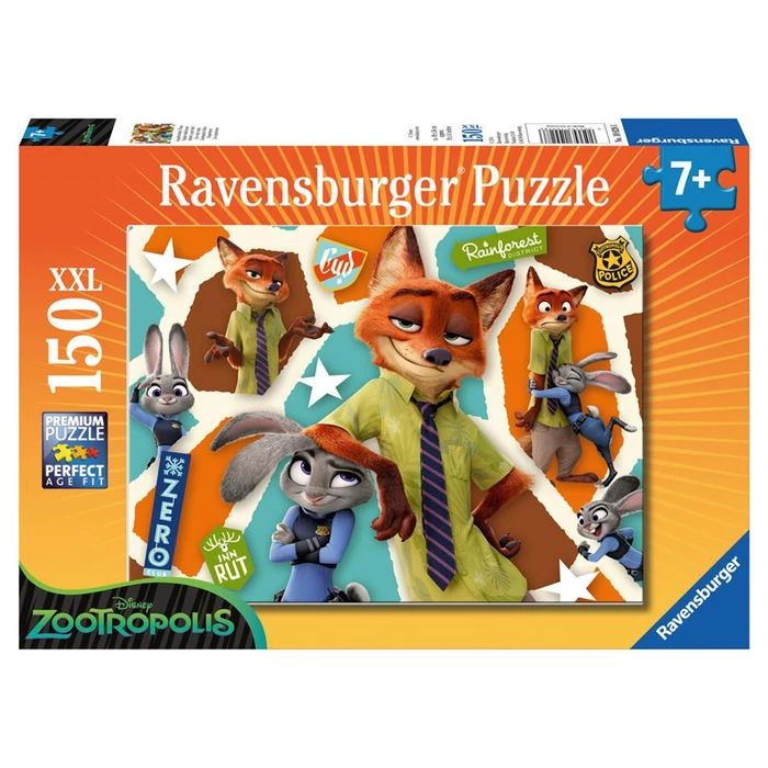 Ravensburger 10028 - Zootropolis  - Állati nagy balhé - 150 db-os XXL puzzle