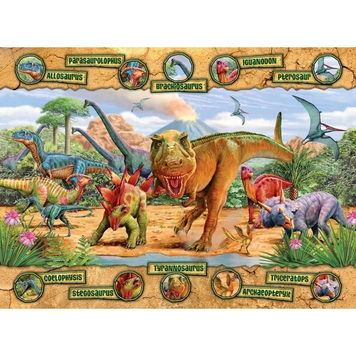 Ravensburger 10609 - Dinoszauruszok - 100 db-os XXL puzzle