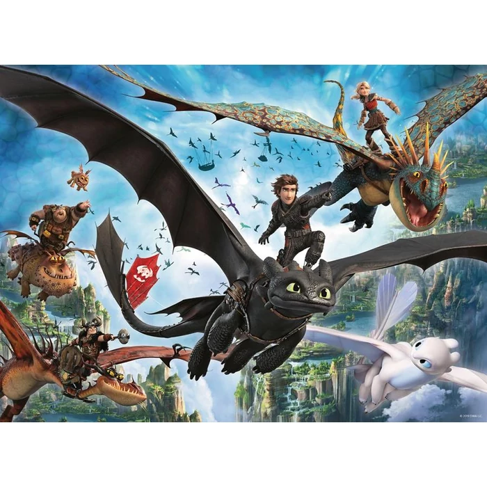 Ravensburger 10955 - Így neveld a sárkányodat 3 - 100 db-os XXL puzzle