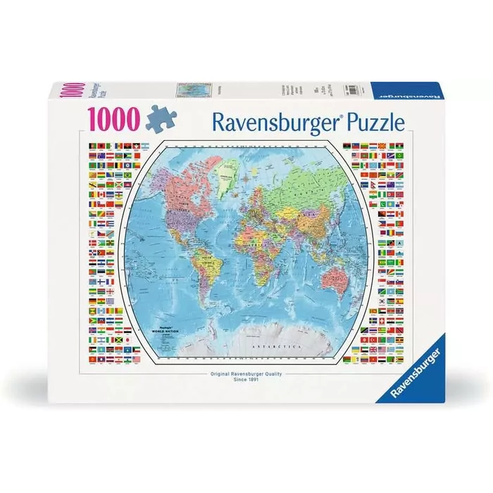 Ravensburger 12000664 - Világtérkép - 1000 db-os puzzle