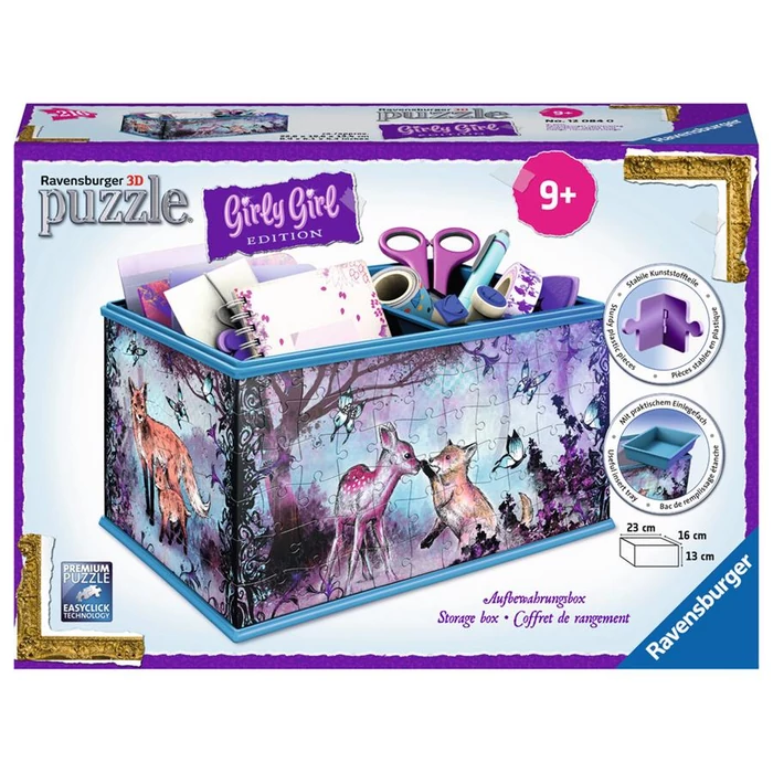 Ravensburger 12084 - Girly Girl Edition - Animal Trend tároló doboz - 216 db-os 3D puzzle