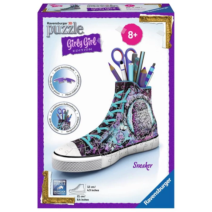 Ravensburger 12085 - Girly Girl Edition - Tornacipő bagollyal - 108 db-os 3D puzzle