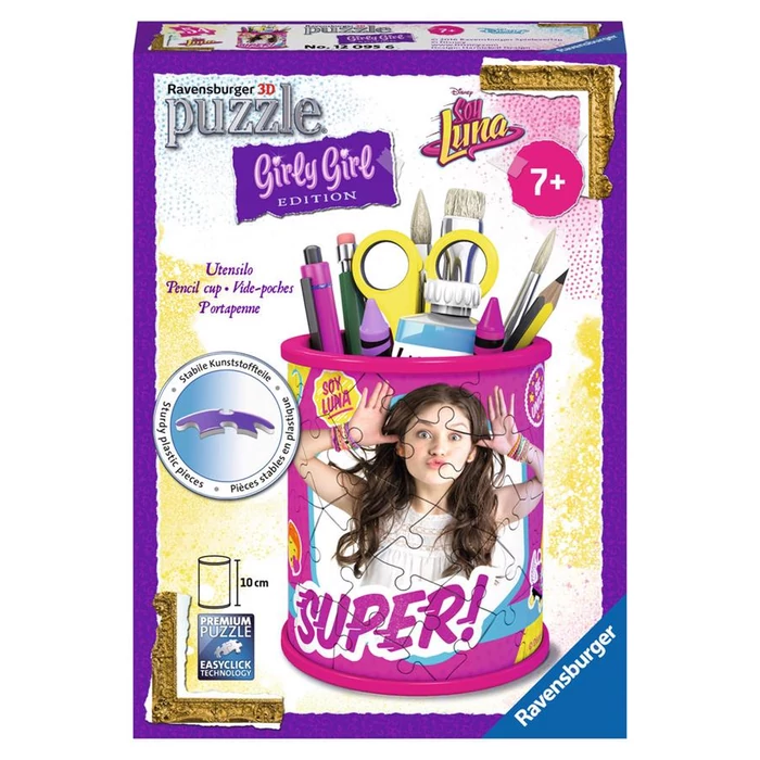 Ravensburger 12095 - Girly Girl Edition - Soy Luna tolltartó - 54 db-os 3D puzzle