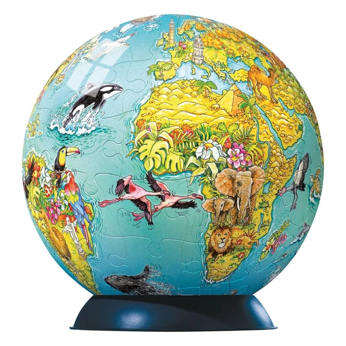 Ravensburger 12212 - Földgömb gyerekeknek - 108 db-os 3D gömb puzzle