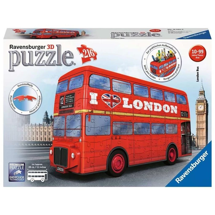 Ravensburger 12534 - London busz - 216 db-os 3D puzzle - 3D Puzzle