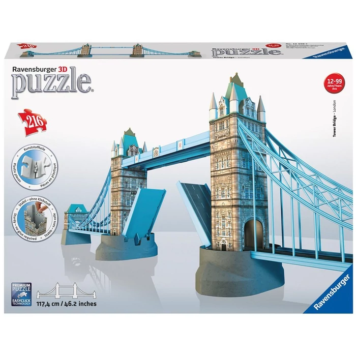 Ravensburger 12559 - Tower Bridge - London - 216 db-os 3D puzzle - 3D ...