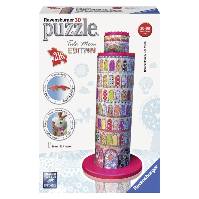 Ravensburger 12568 - Tula Moon Edition - Pisai ferde torony - 216 db-os 3D puzzle