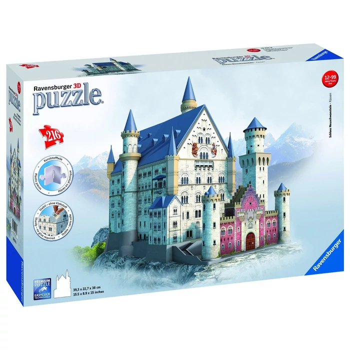 Ravensburger 12573 - Neuschwanstein kastély - 216 db-os 3D puzzle