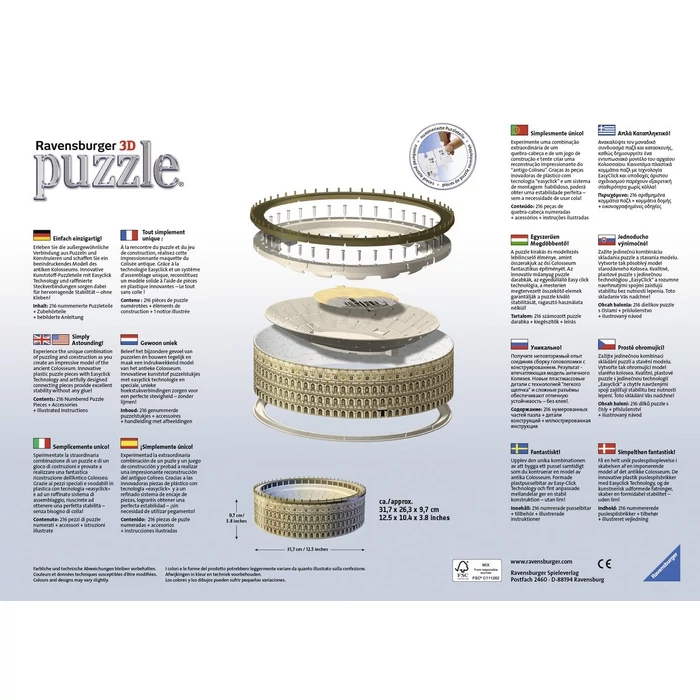 Ravensburger 12578 - Kolosszeum Róma - 216 db-os 3D puzzle