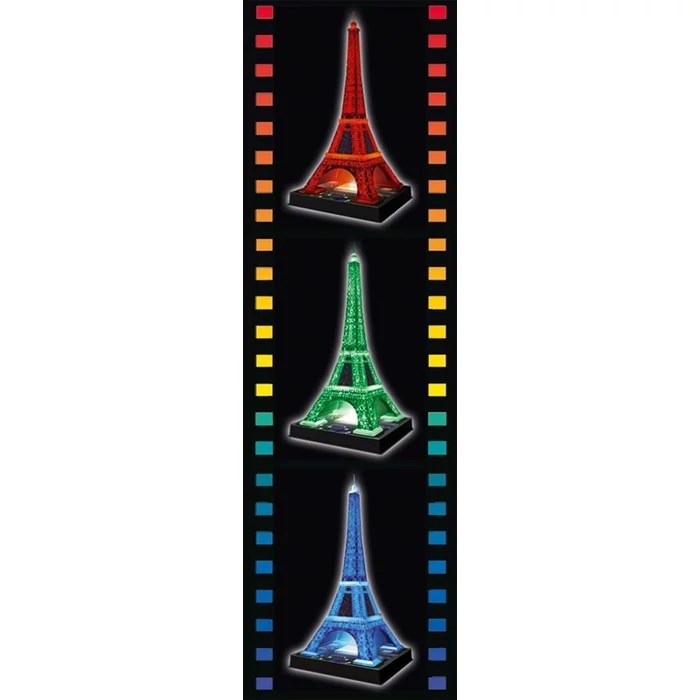 Ravensburger 12579 - Night Edition - Eiffel-torony - 216 db-os 3D puzzle