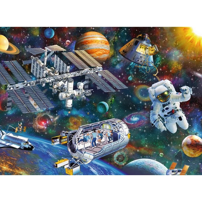 Ravensburger 12692 - A Nemzeti Űrállomáson - 200 db-os XXL puzzle