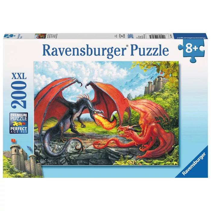 Ravensburger 12708 - Sárkányok harca - 200 db-os XXL puzzle