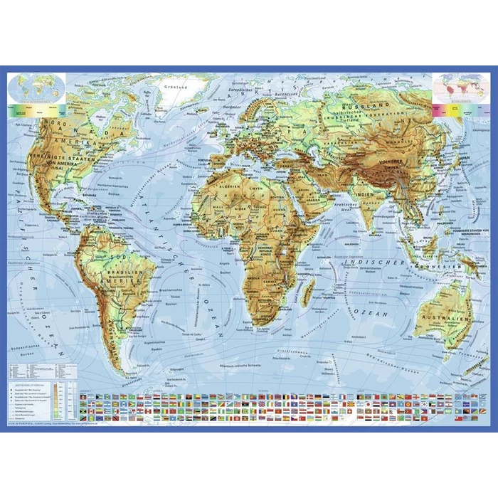 Ravensburger 13097 - Politikai világtérkép - 300 db-os XXL puzzle