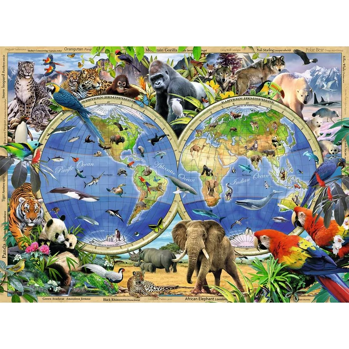 Ravensburger 13173 - A világ állatai - 300 db-os XXL puzzle