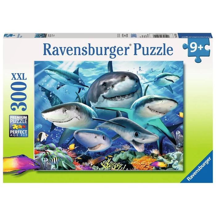 Ravensburger 13225 - Mosolygós cápák - 300 db-os XXL puzzle