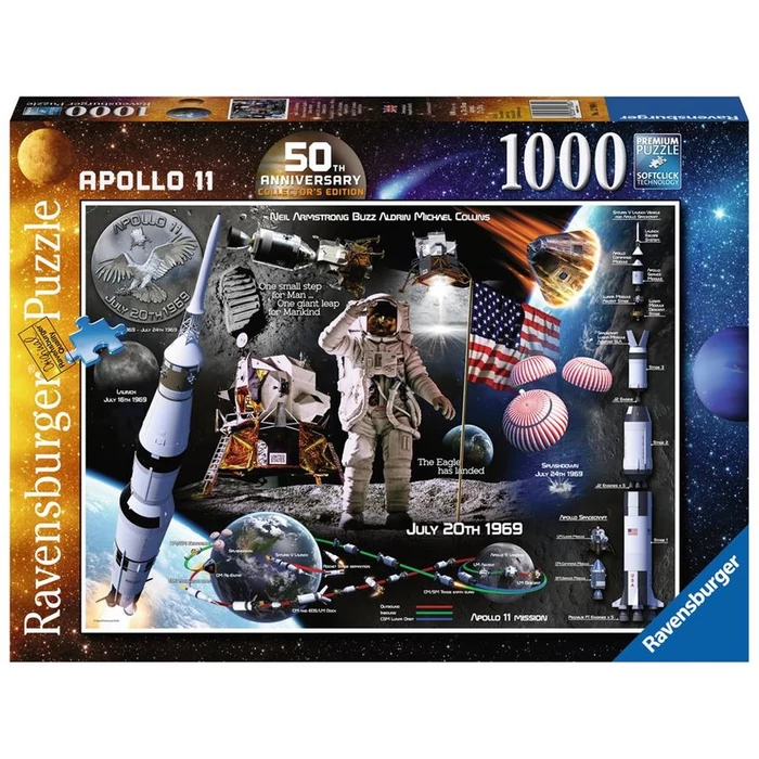 Ravensburger 13980 - Apollo 11. Holdra szállás - 50. évforduló  - 1000 db-os puzzle