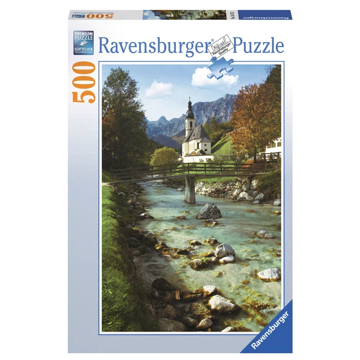 Ravensburger 14175 - Plébániatemplom - Ramsau Felső Bajorország - 500 db-os puzzle
