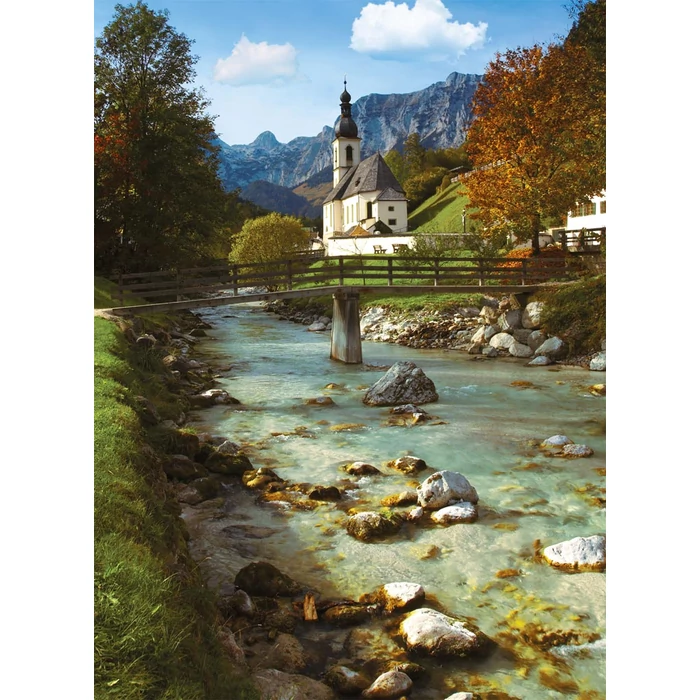 Ravensburger 14175 - Plébániatemplom - Ramsau, Felső Bajorország - 500 db-os puzzle