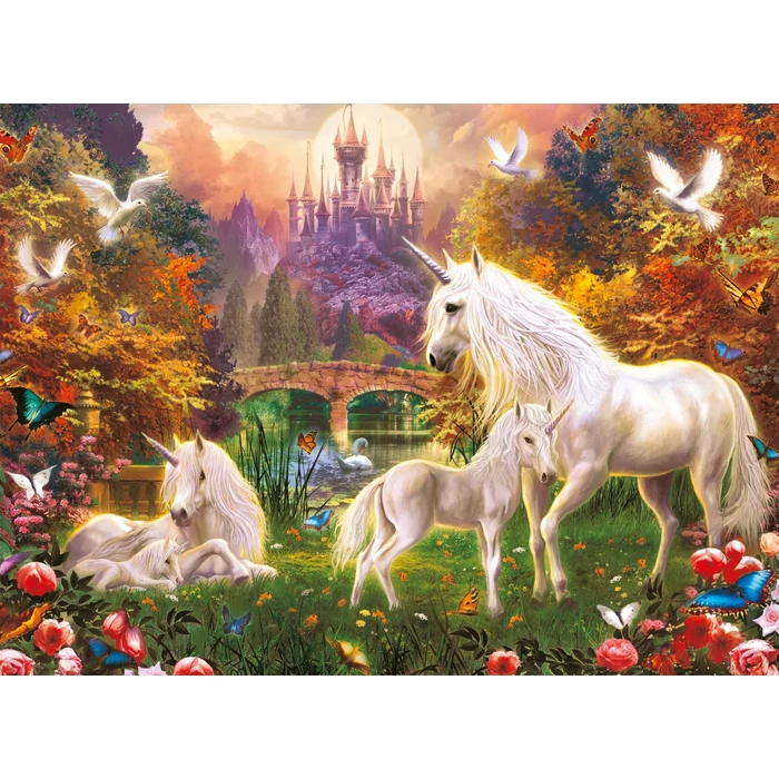 Ravensburger 14195 - Varázslatos egyszarvúak - 500 db-os puzzle