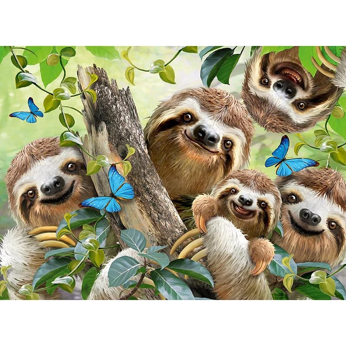 Ravensburger 14790 - Selfies - Vidám lajhárok - 500 db-os puzzle