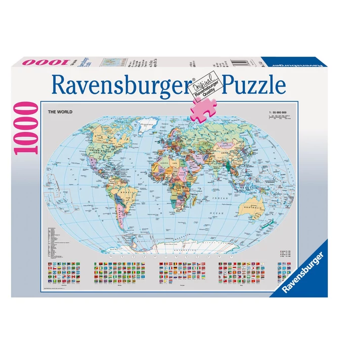 Ravensburger 15652 - Politikai világtérkép - 1000 db-os puzzle