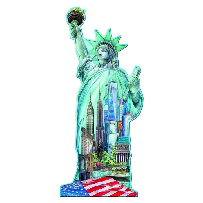 Ravensburger 16151 - Sziluett puzzle - Szabadság szobor, New York - 1000 db-os puzzle