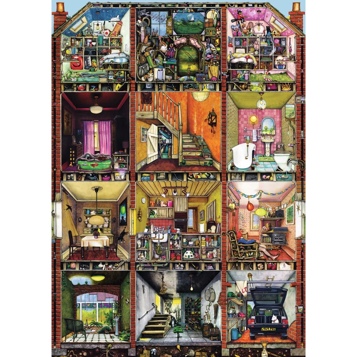 Ravensburger 19293 - Higgledy Piggledy House - Colin Thompson - 1000 db-os puzzle