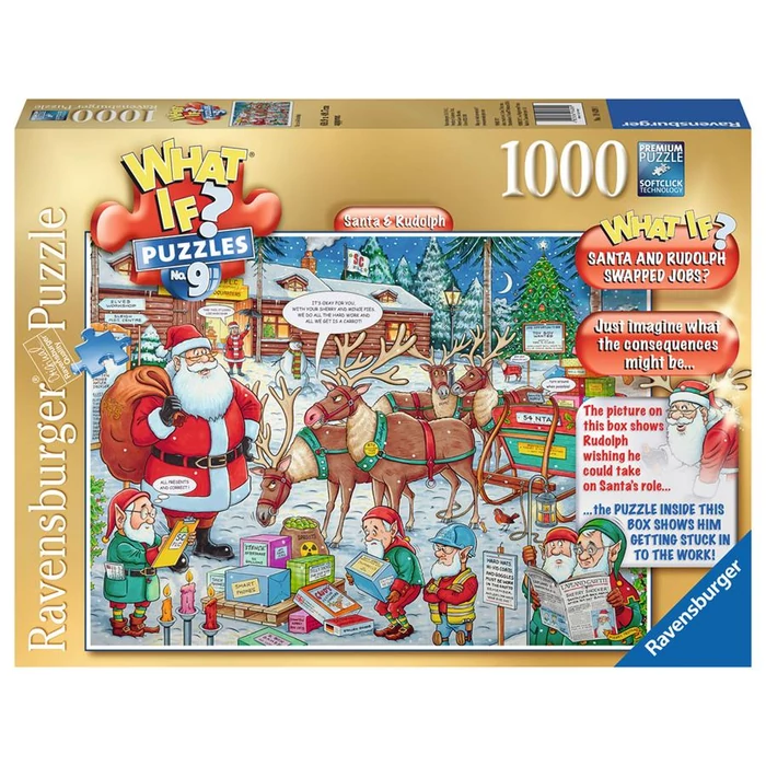 Ravensburger 19439 - Mi lenne ha...? - Télapó és Rudolf  - 1000 db-os puzzle