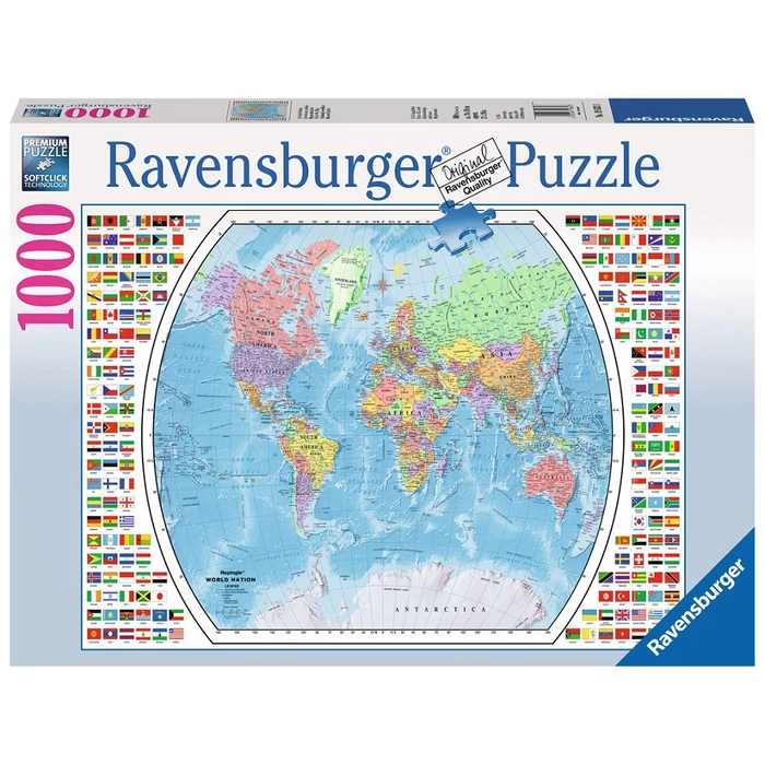  Ravensburger 19633 - Világtérkép - 1000 db-os puzzle