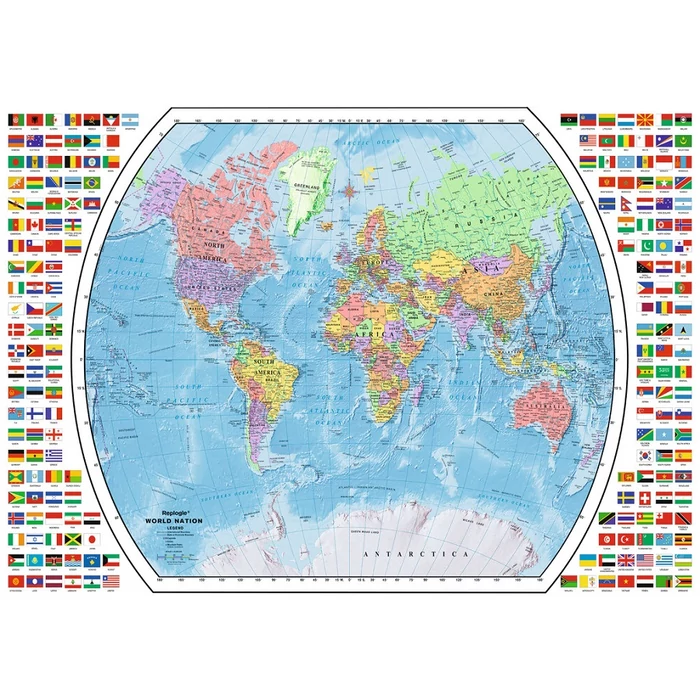 Ravensburger 12000664 - Világtérkép - 1000 db-os puzzle