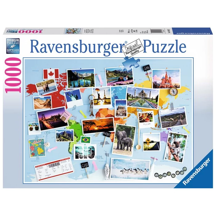 Ravensburger 19643 - Világkörüli út - 1000 db-os puzzle