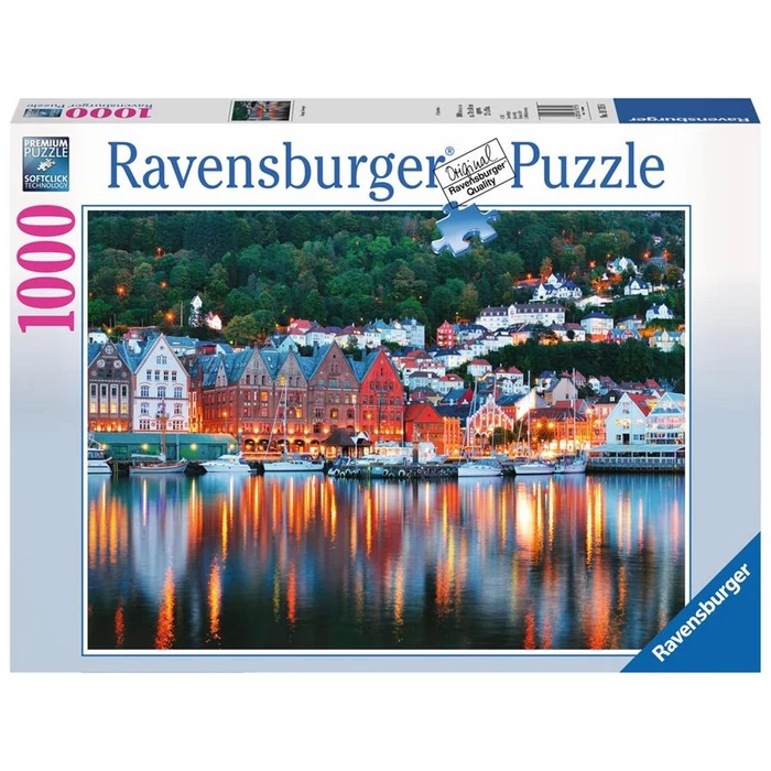 Ravensburger 19715 - Bergen, Norvégia - 1000 db-os puzzle