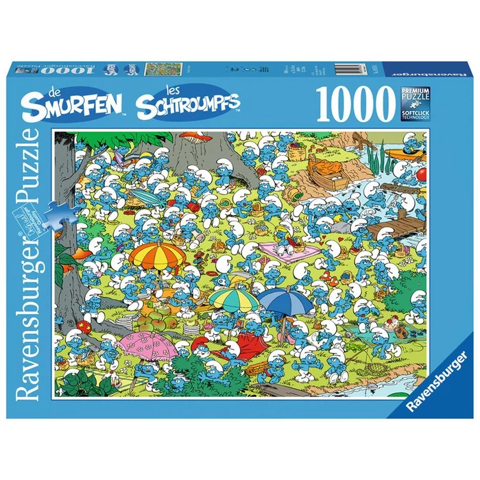 Ravensburger 19876 - Hupikék Törpikék - Piknik - 1000 db-os puzzle