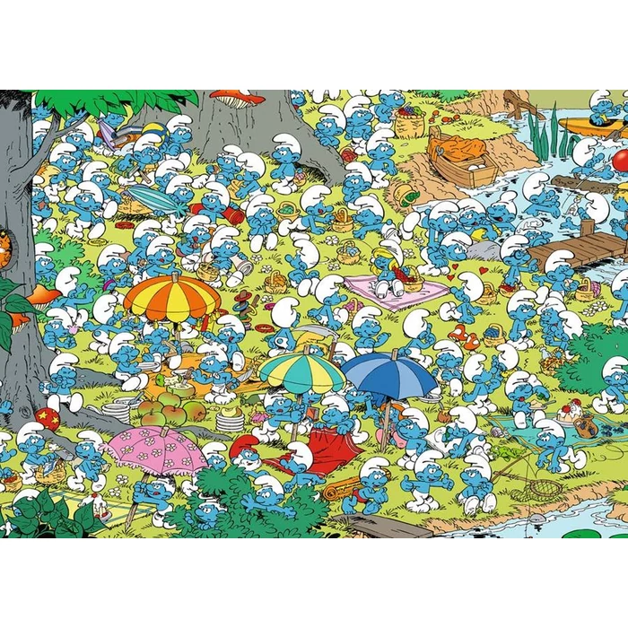 Ravensburger 19876 - Hupikék Törpikék - Piknik - 1000 db-os puzzle