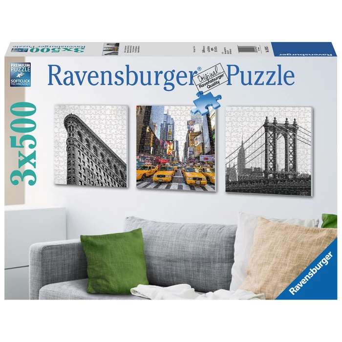 Ravensburger 19923 - New York City hangulatképek - 3 x 500 db-os puzzle